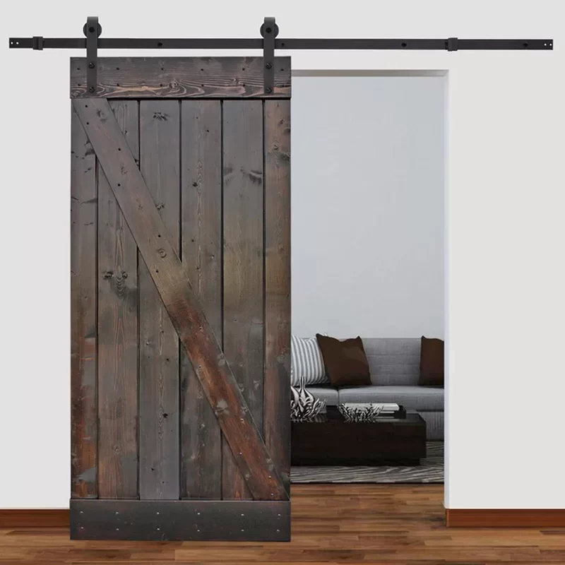 Calhome Solid Wood Paneled Pine Slab Interior Barn Door & Reviews Wayfair